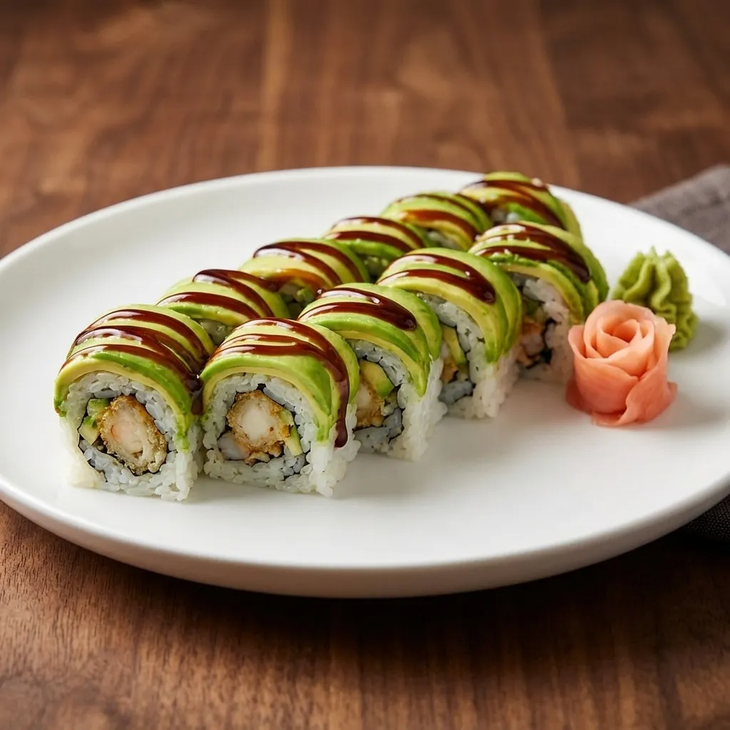 Saras Yam Roll vegetarian sushi at Watta Sushi in Winnipeg, MB